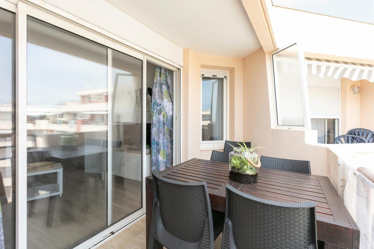 Appartement T3 Terrasse Vue Sur Mer, Piscine, Parking, Wifi Et Clim Сет Екстериор снимка