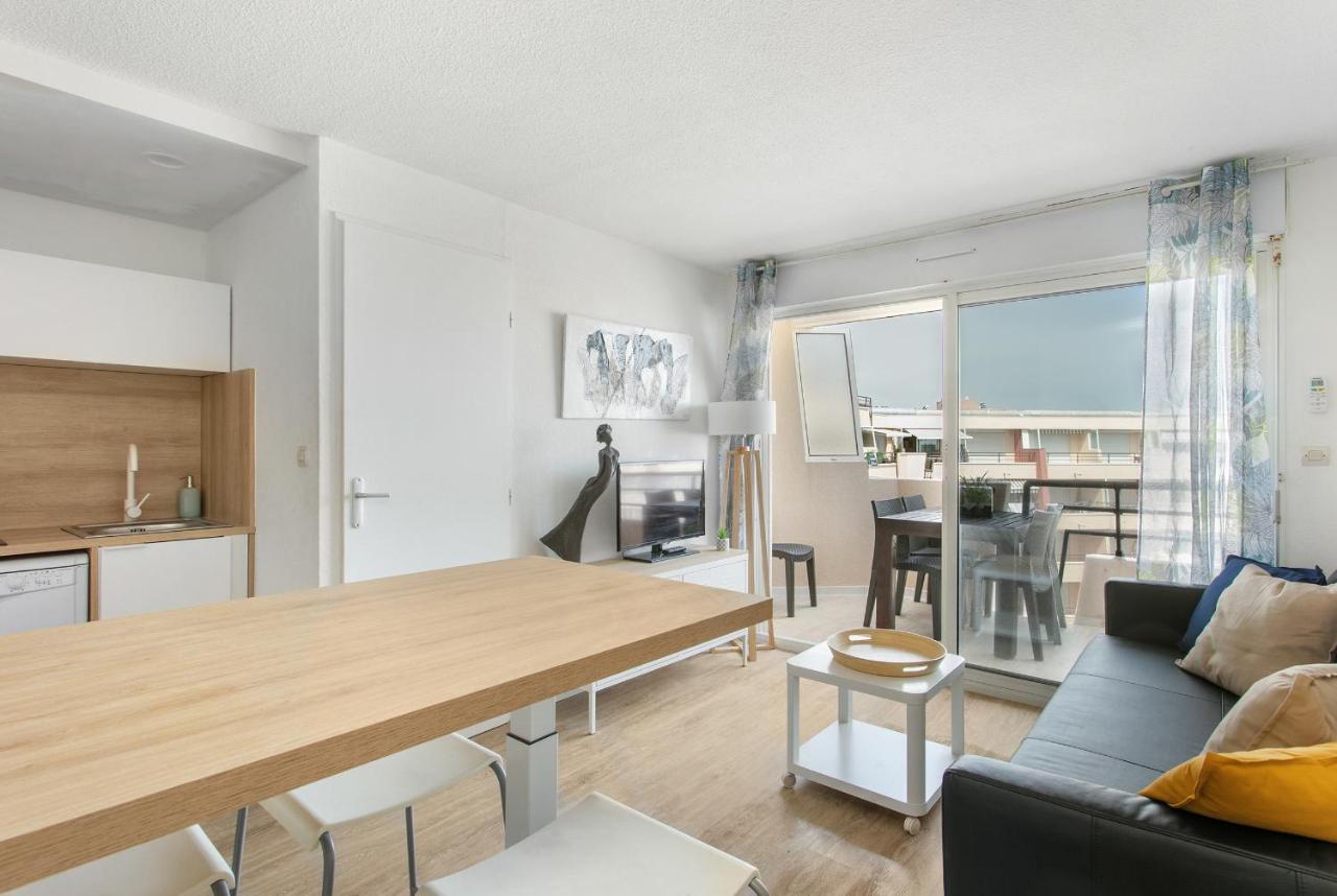 Appartement T3 Terrasse Vue Sur Mer, Piscine, Parking, Wifi Et Clim Сет Екстериор снимка