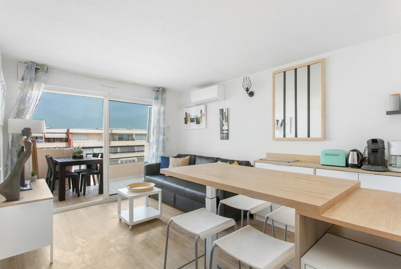 Appartement T3 Terrasse Vue Sur Mer, Piscine, Parking, Wifi Et Clim Сет Екстериор снимка
